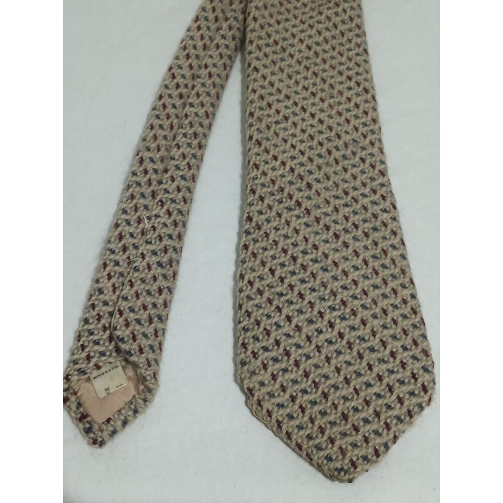 Charing Cross 100% Wool Woven Tan Print 3-in Tie